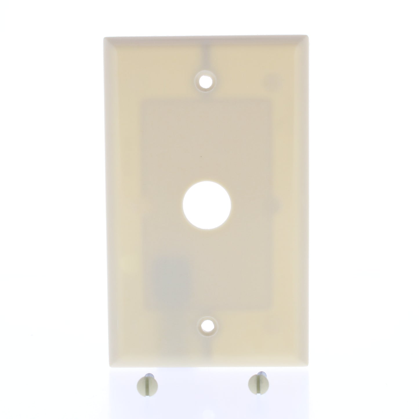 Eaton 2159V Ivory 1-Gang Phone .625" Hole Plastic Wallplate Cover Strap Mount