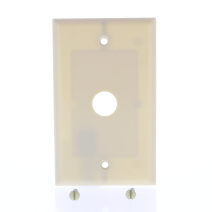 Eaton 2159V Ivory 1-Gang Phone .625" Hole Plastic Wallplate Cover Strap Mount