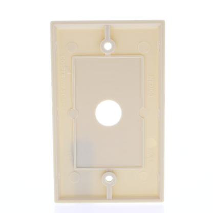Eaton 2159V Ivory 1-Gang Phone .625" Hole Plastic Wallplate Cover Strap Mount