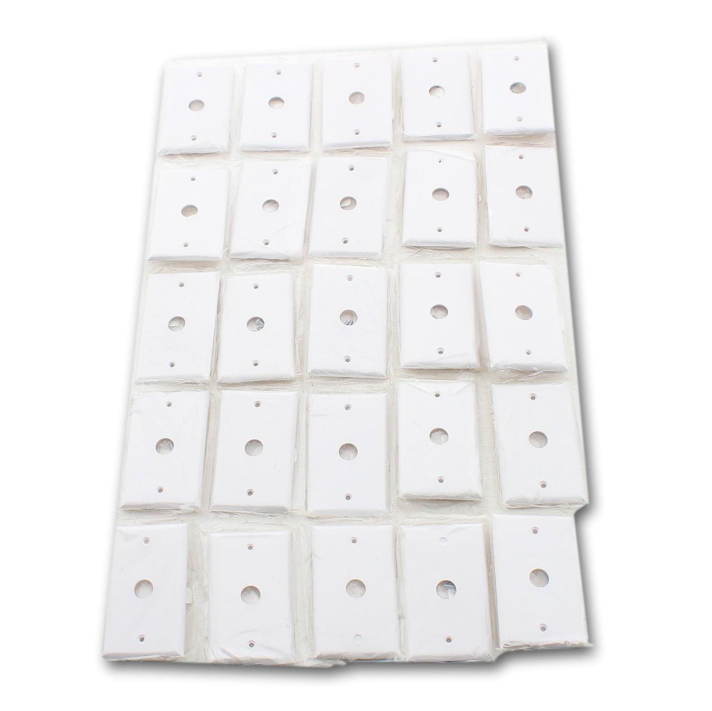 Eaton 2159W White 1-Gang Phone .625" Hole Plastic Wallplate Strap Mount 25pcs