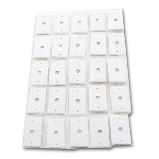 Eaton 2159W White 1-Gang Phone .625" Hole Plastic Wallplate Strap Mount 25pcs