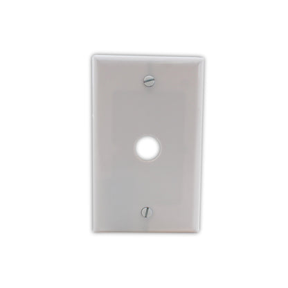 Eaton 2159W White 1-Gang Phone .625" Hole Plastic Wallplate Strap Mount 25pcs