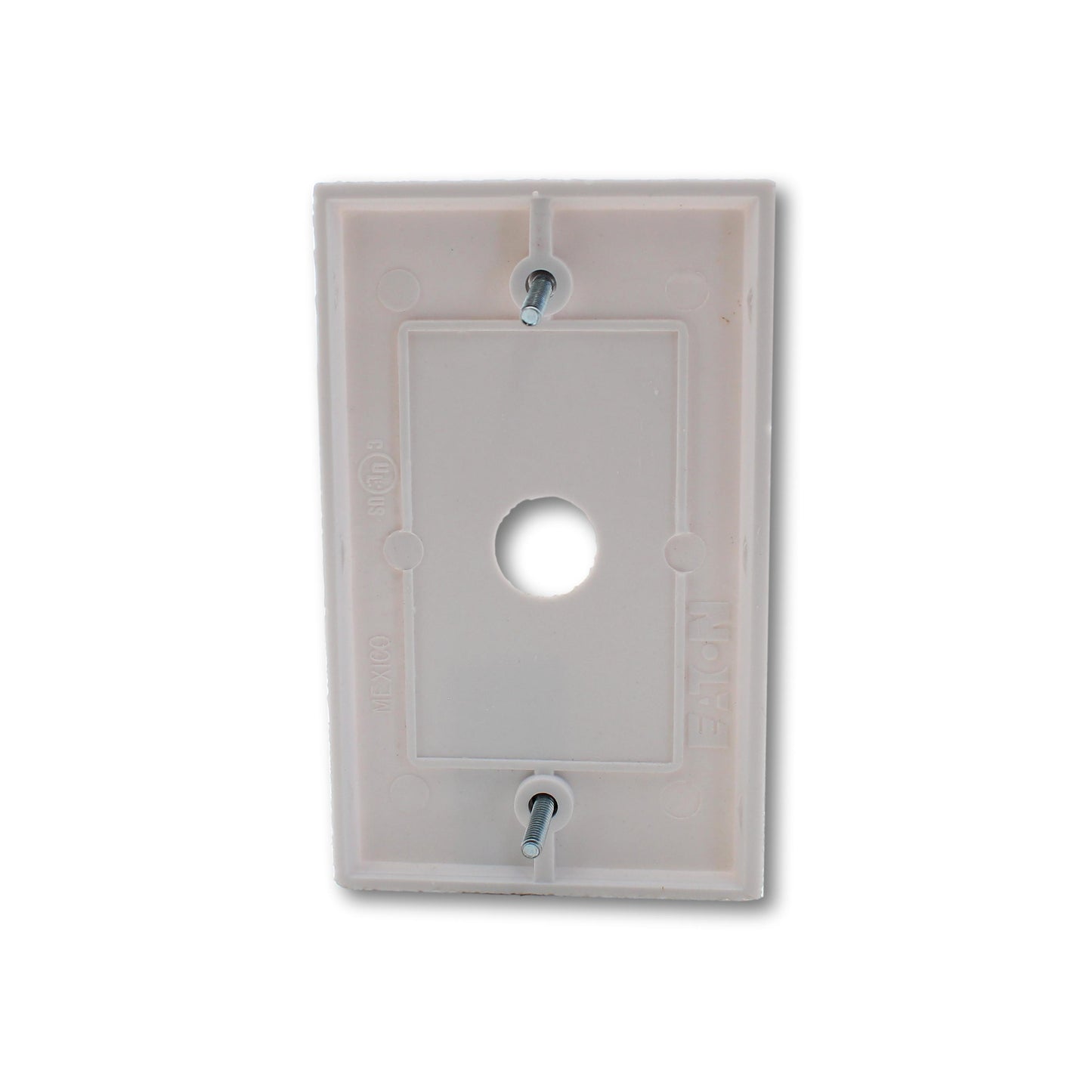 Eaton 2159W White 1-Gang Phone .625" Hole Plastic Wallplate Strap Mount 25pcs