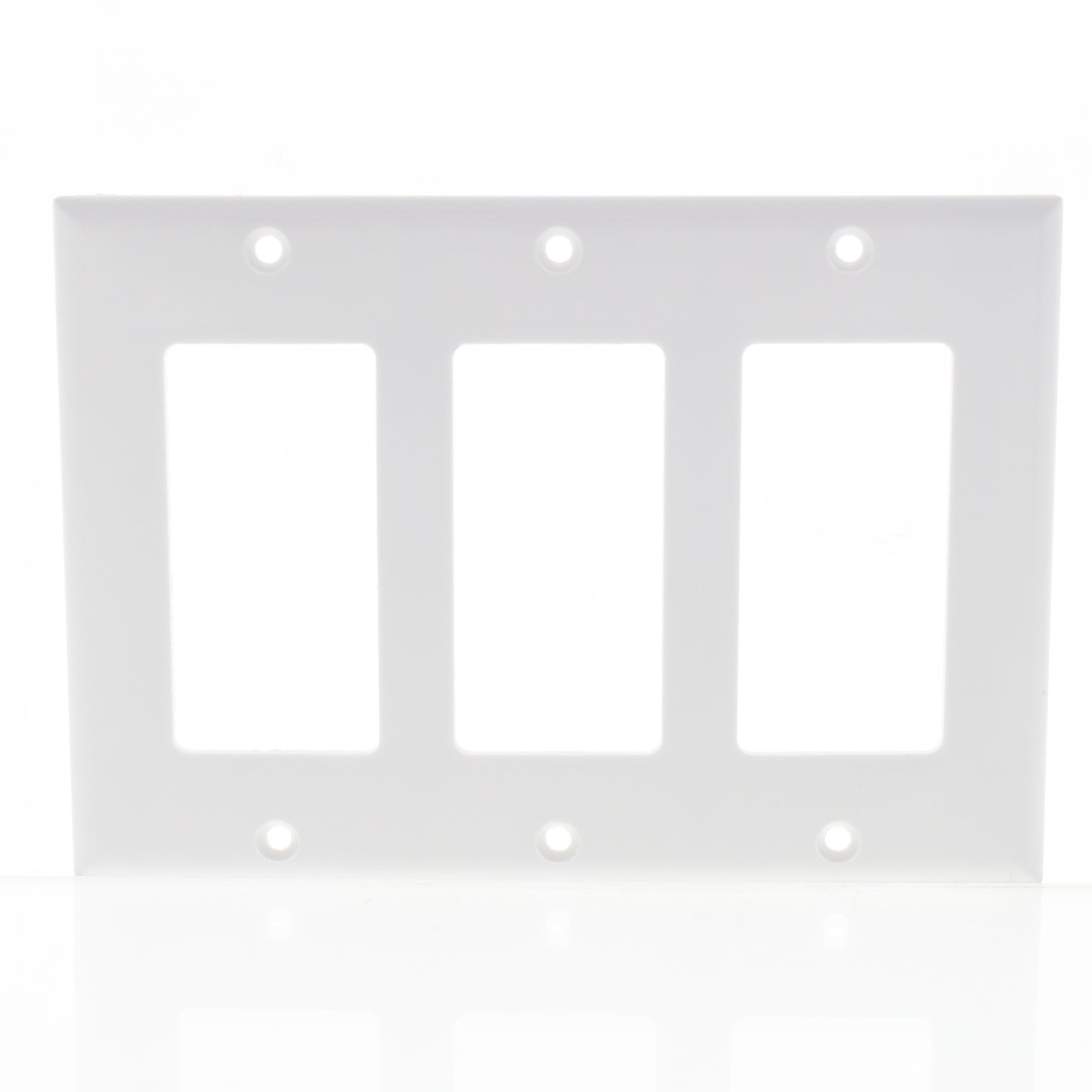 Eaton 2163W White 3-Gang Decorator Rocker GFCI Thermoset Wallplate Covers 10pcs