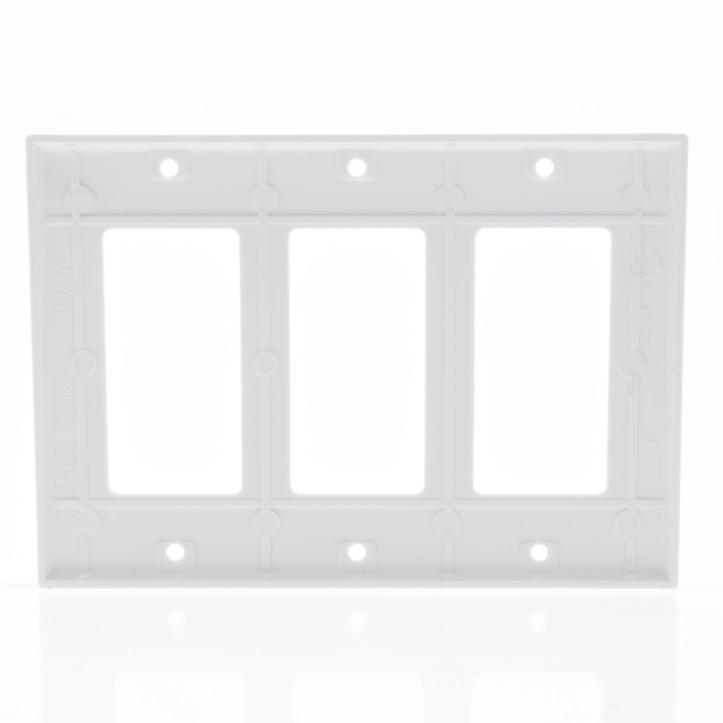 Eaton 2163W White 3-Gang Decorator Rocker GFCI Thermoset Wallplate Covers 10pcs