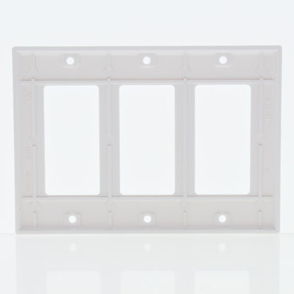 Eaton 2163W White 3-Gang Decorator GFCI GFI Plastic Standard Wallplate Cover