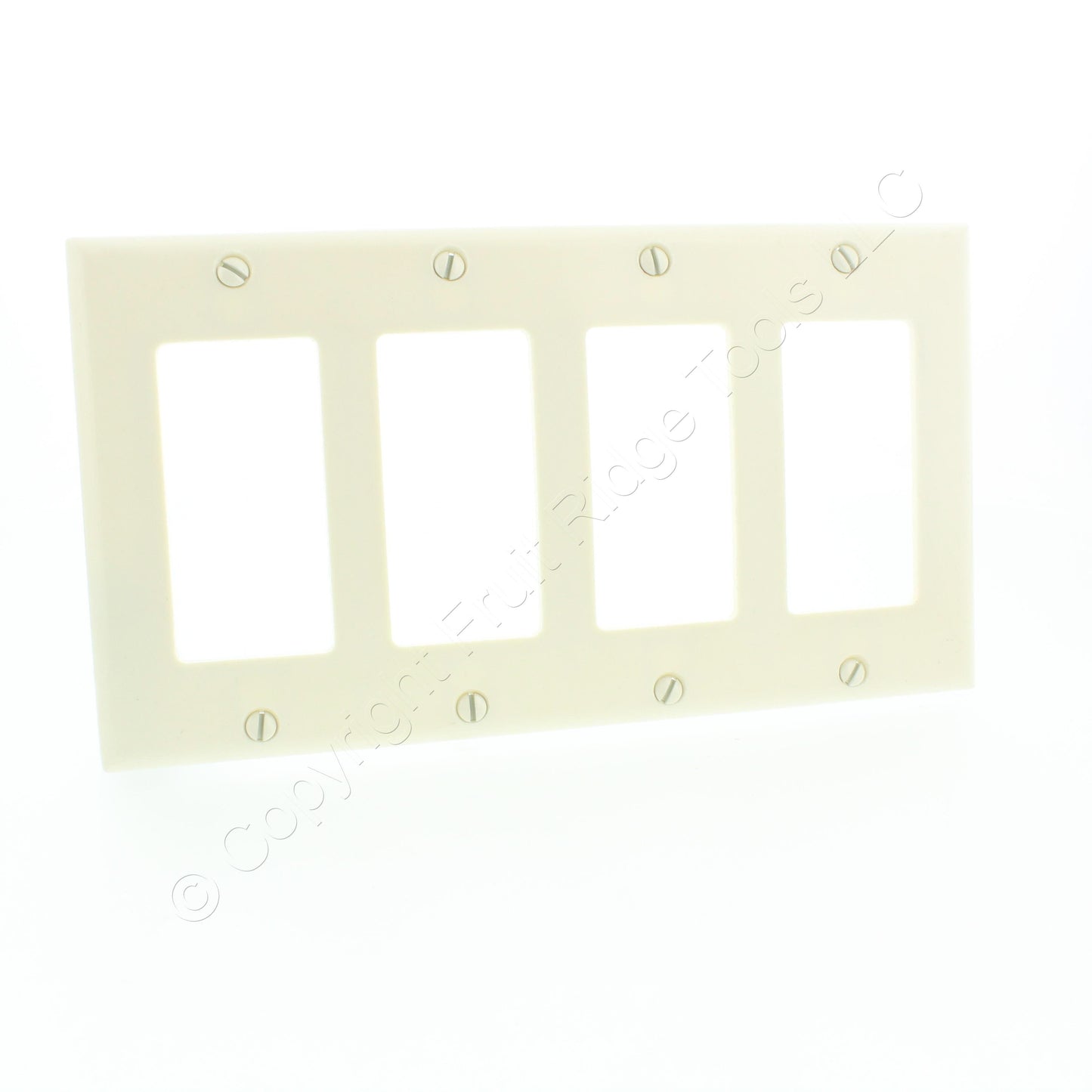 Eaton 2164A Almond 4-Gang Decorator GFCI GFI Plastic Standard Wallplate Cover