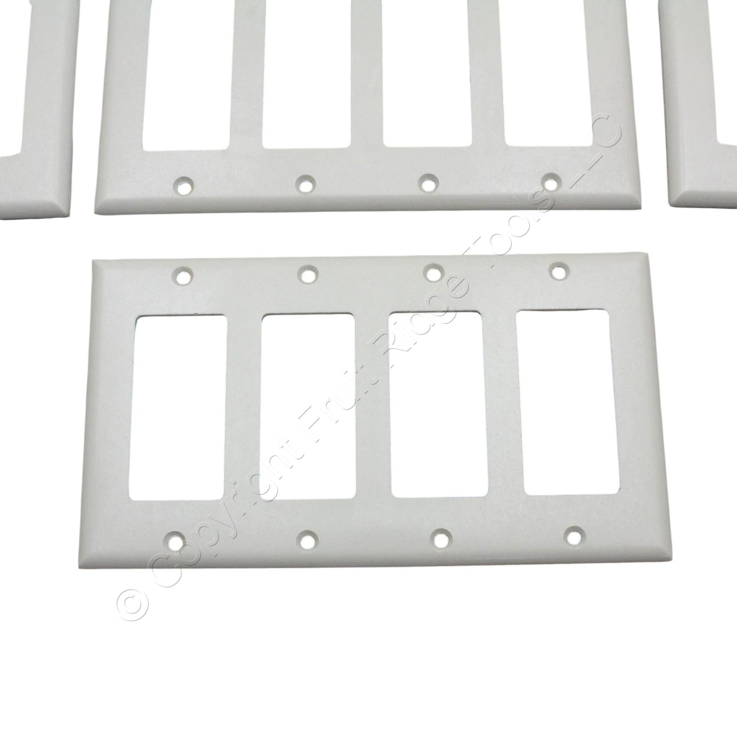 Eaton 2164LA Lt Almond 4-Gang Decorator Plastic Standard Wallplate Cover 10pcs