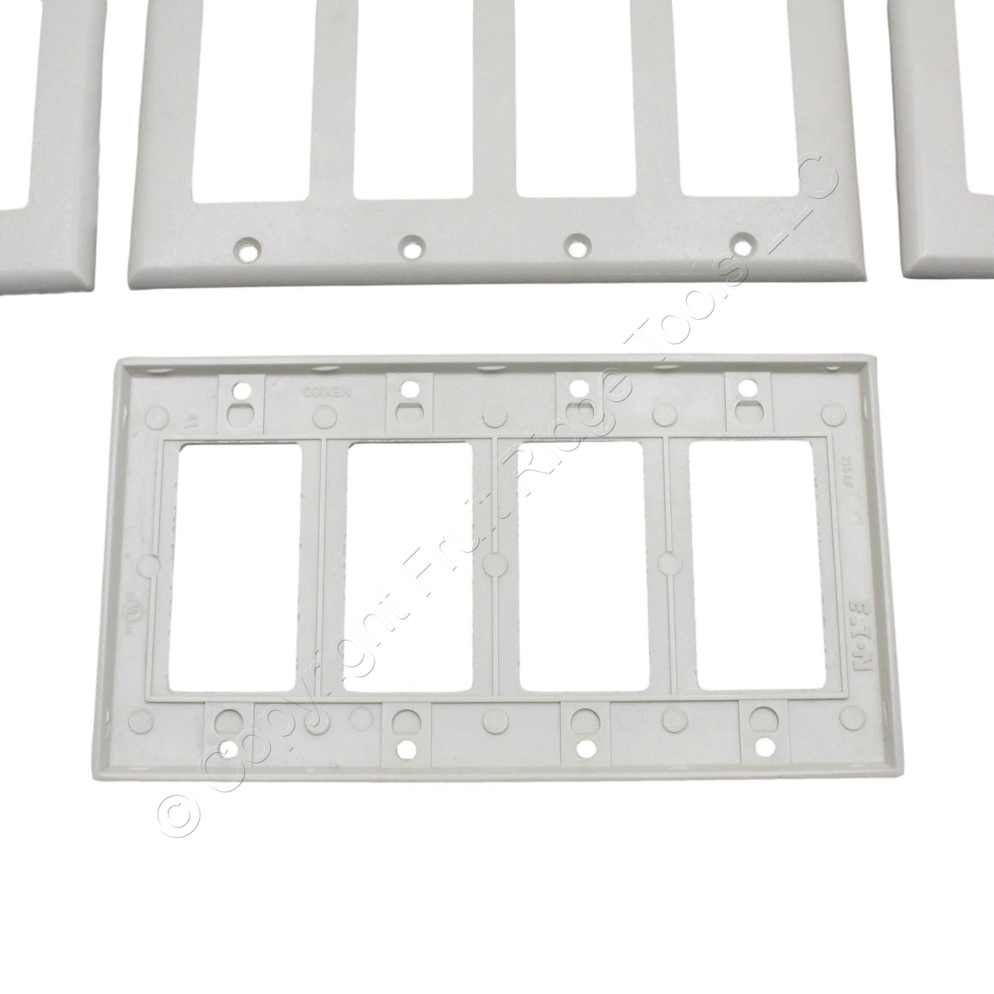 Eaton 2164LA Lt Almond 4-Gang Decorator Plastic Standard Wallplate Cover 10pcs