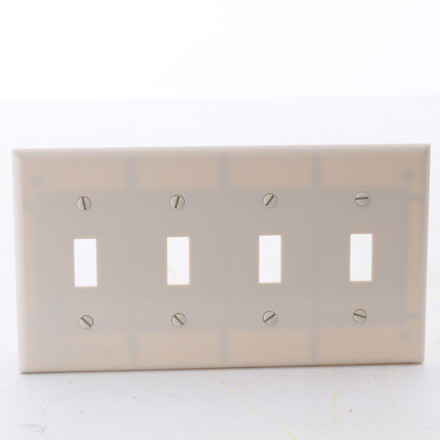 Eaton 2164V Ivory 4-Gang Decorator GFCI GFI Plastic Standard Wallplate Cover