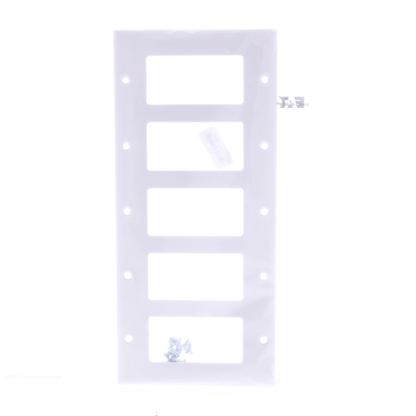 Eaton White Standard Decorator 5-Gang Thermoset Wallplate GFCI GFI Cover 2165W