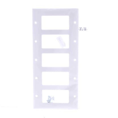 Eaton White Standard Decorator 5-Gang Thermoset Wallplate GFCI GFI Cover 2165W