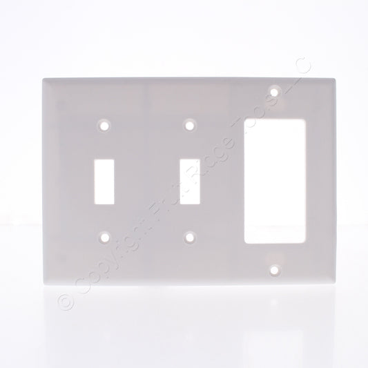 Eaton 2173W White 3-Gang Toggle Decorator Plastic Standard Wallplate Cover 10pcs
