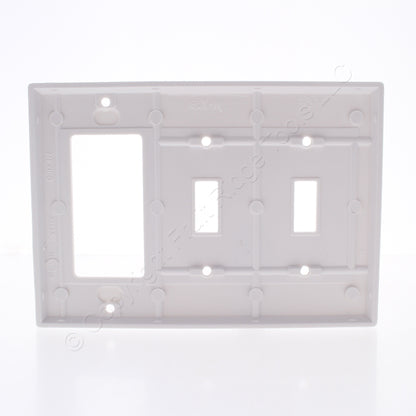 Eaton 2173W White 3-Gang Toggle Decorator Plastic Standard Wallplate Cover 10pcs