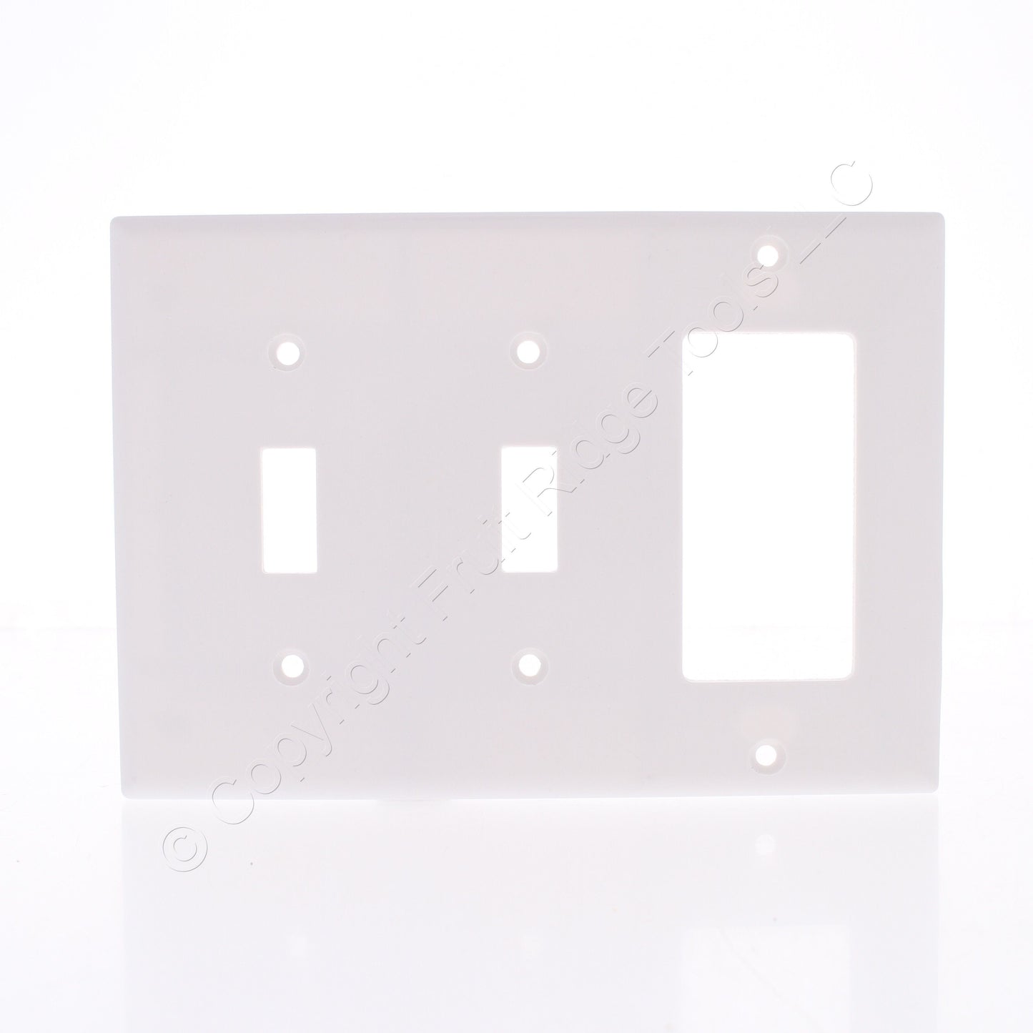 Eaton 2173W White Toggle Switch Cover Decorator GFCI GFI Thermoset Wallplate