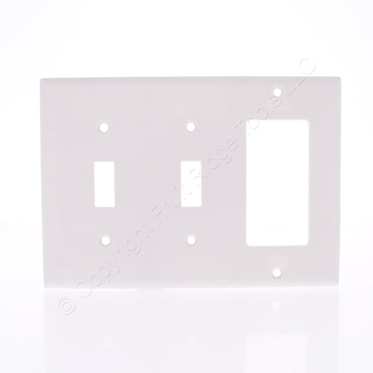 Eaton 2173W White Toggle Switch Cover Decorator GFCI GFI Thermoset Wallplate