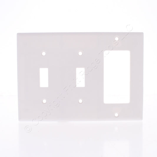 Eaton 2173W White Toggle Switch Cover Decorator GFCI GFI Thermoset Wallplate