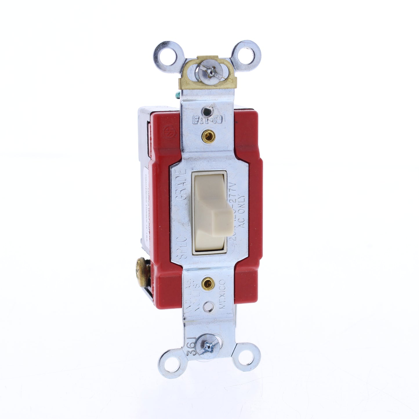 Eaton 2225V Ivory Spdt Single Pole Double Throw Toggle Switch 20A 120/277V