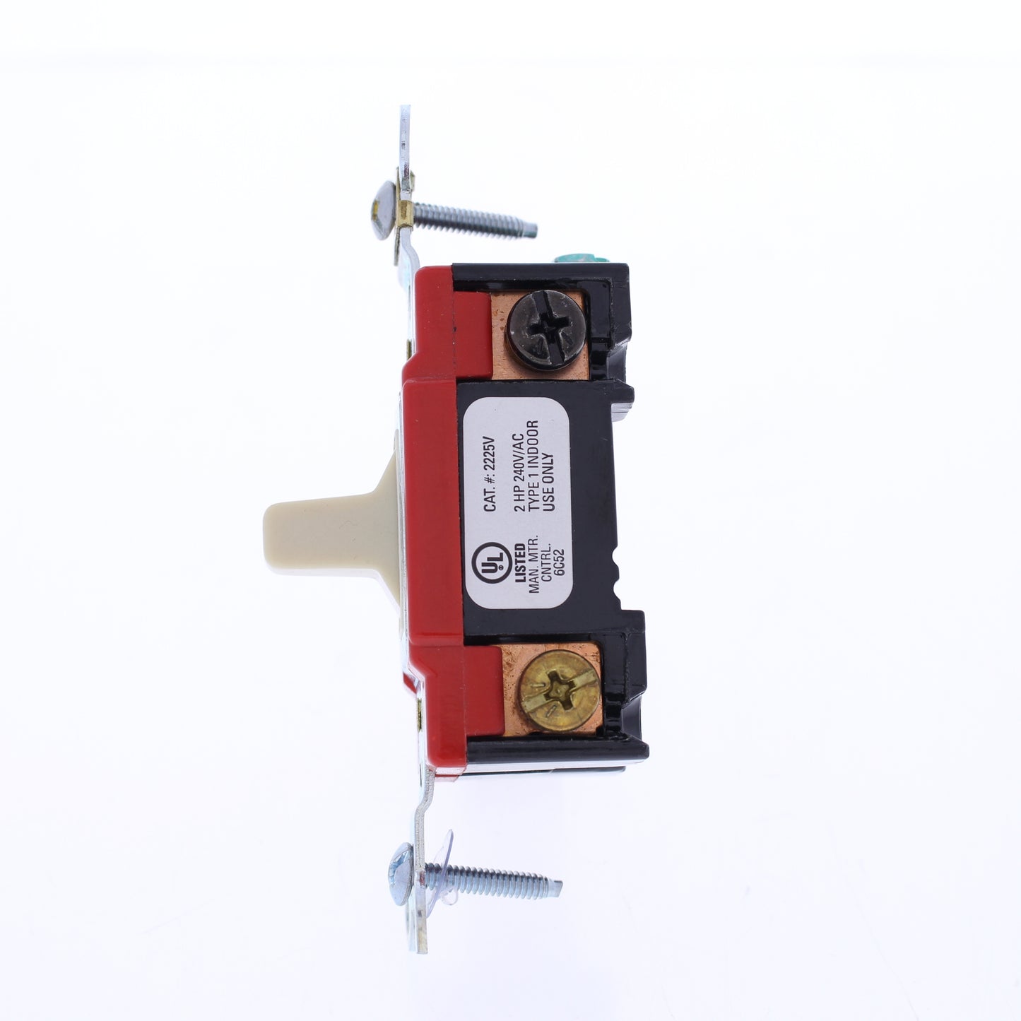Eaton 2225V Ivory Spdt Single Pole Double Throw Toggle Switch 20A 120/277V