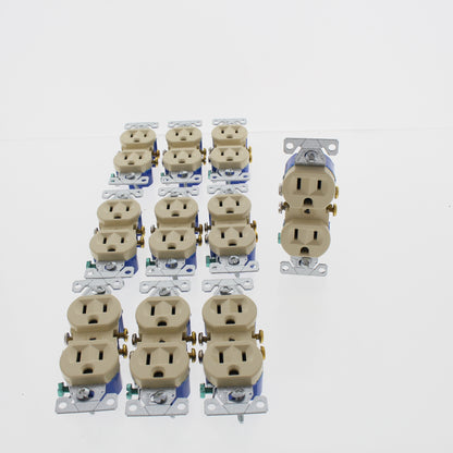 10 Eaton Residential Ivory Duplex Outlet Receptacles Nema 5-15R 15A 125V 270V
