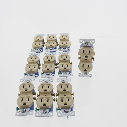 10 Eaton Residential Ivory Duplex Outlet Receptacles Nema 5-15R 15A 125V 270V