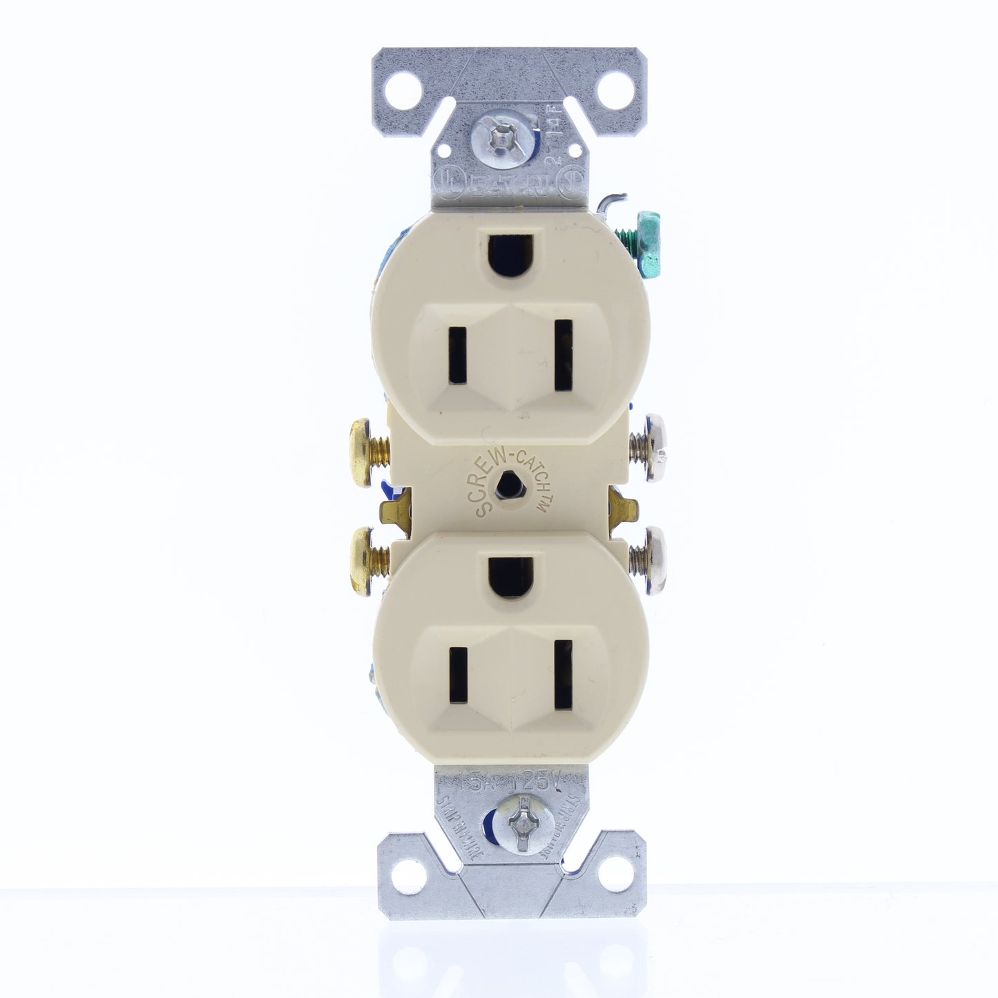 Eaton Ivory Residential Straight Blade Duplex Outlet Receptacle 5-15R 15A 270V