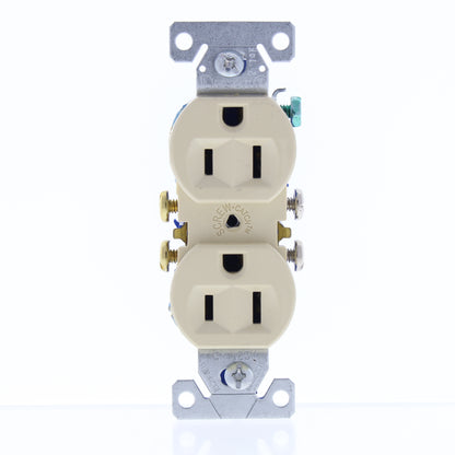 Eaton Ivory Residential Straight Blade Duplex Outlet Receptacle 5-15R 15A 270V