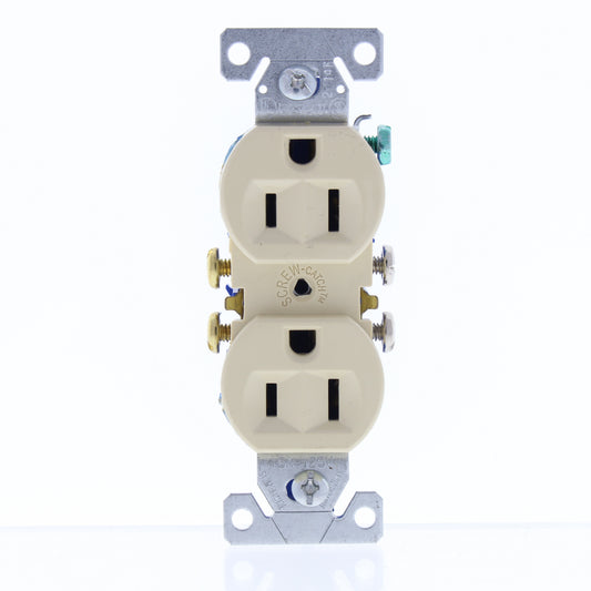 Eaton Ivory Residential Straight Blade Duplex Outlet Receptacle 5-15R 15A 270V