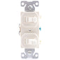 Eaton 271LA Light Almond Single Pole Double Wall 15A Light Switch Duplex Toggle