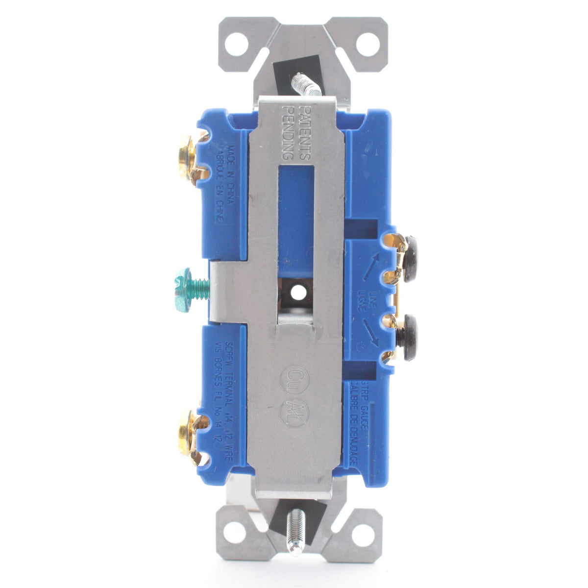 Eaton 271LA Light Almond Single Pole Double Wall 15A Light Switch Duplex Toggle
