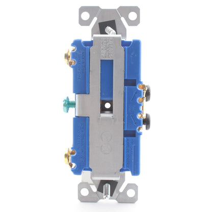 Eaton 271LA Light Almond Single Pole Double Wall 15A Light Switch Duplex Toggle