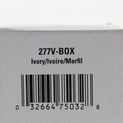 Eaton #277V Ivory Pilot Light Toggle Wall Switch Single Pole 15A 120V Boxed