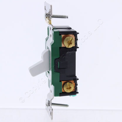 Eaton White Industrial Single Pole Toggle Wall Light Switch 30A 3031W Bagged