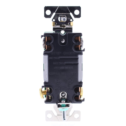 Eaton 3032W White Industrial Double Pole Toggle Light Switch Control 30A