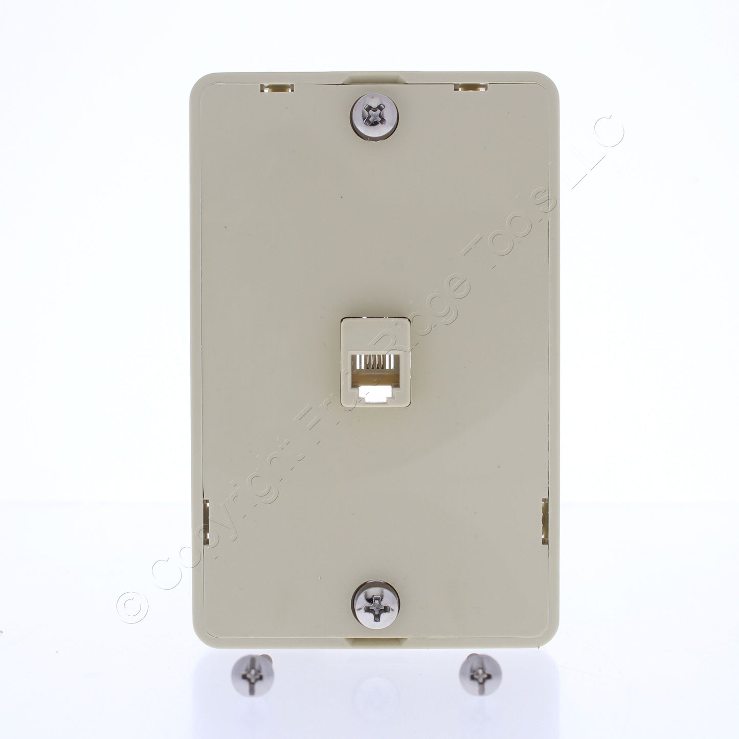 Eaton 3521-4V Ivory 1-Gang Phone Jack Unbreakable Nylon Standard Wallplate Cover