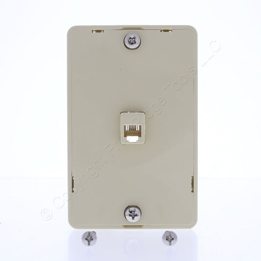 Eaton 3521-4V Ivory 1-Gang Phone Jack Unbreakable Nylon Standard Wallplate Cover