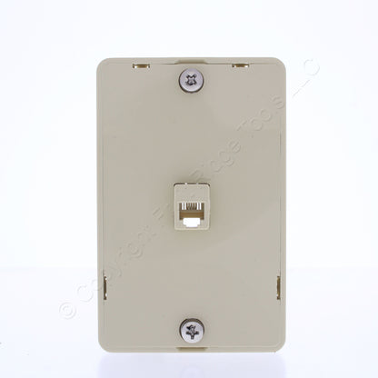 Eaton 3521-4V Ivory 1-Gang Phone Jack Unbreakable Nylon Standard Wallplate Cover