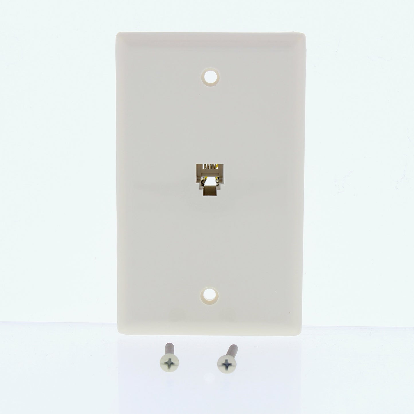 Eaton 3532-4LA Light Almond 1-Gang Phone Jack Plastic Standard Wallplate Cover