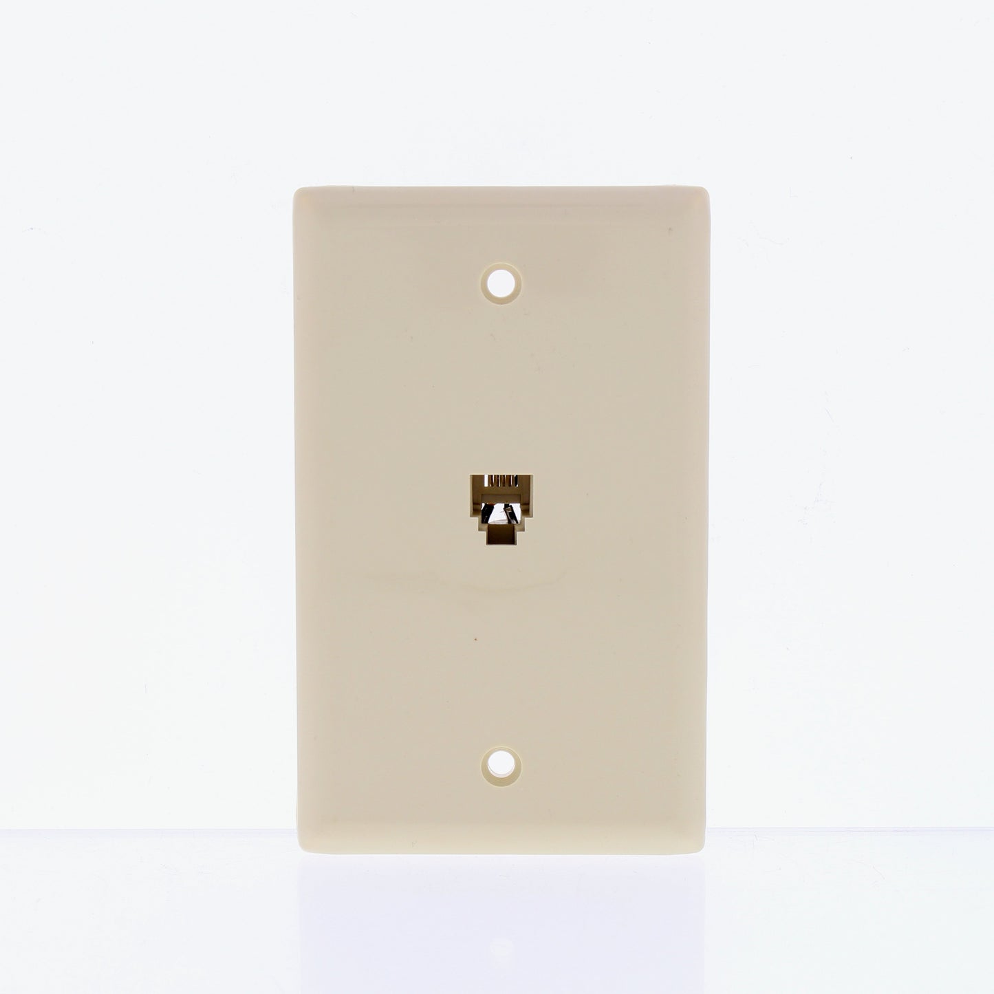 Eaton 3532-4V Ivory 1-Gang Telephone Jack Thermoplastic Standard Wallplate Cover