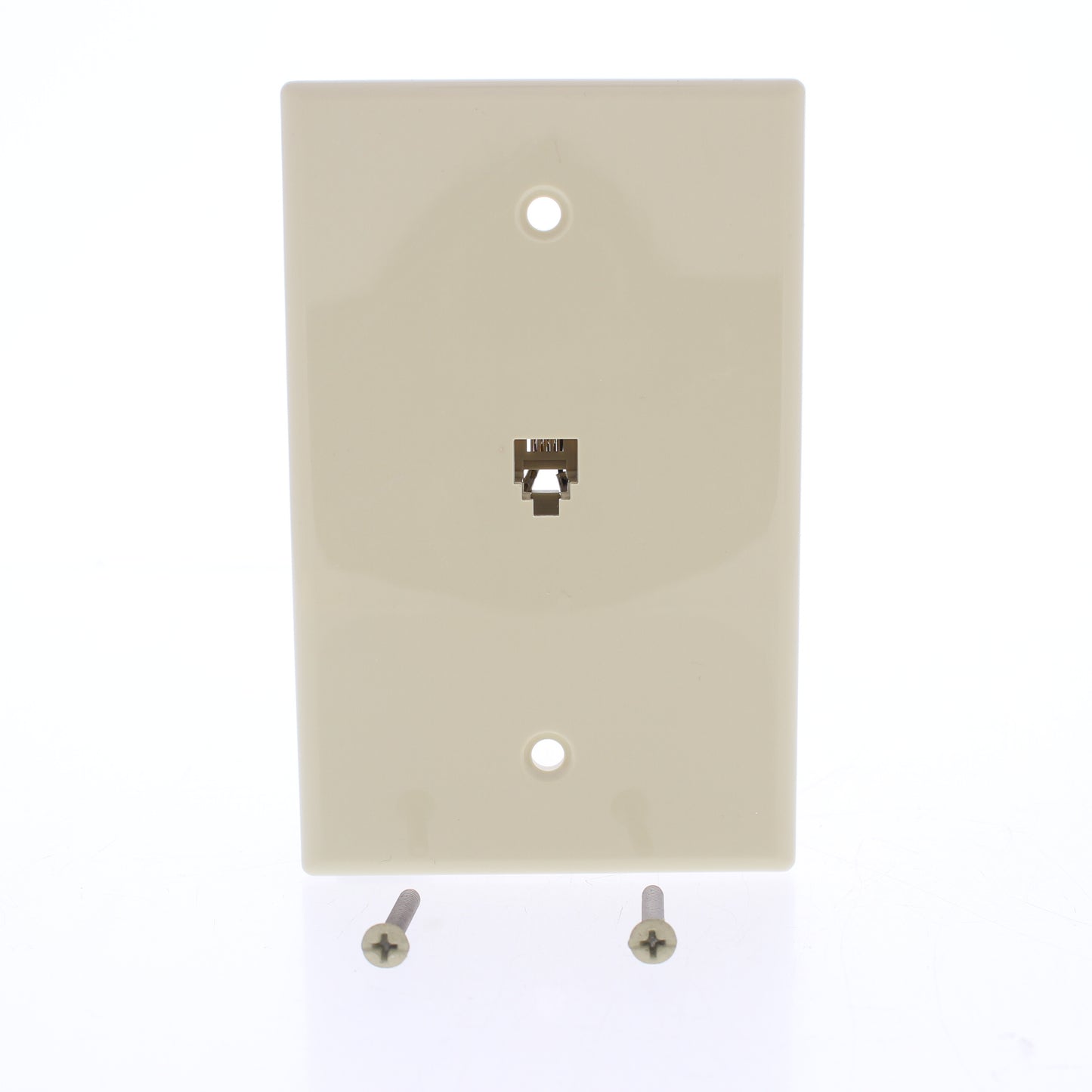 Eaton 3533-4V Ivory 1-Gang Phone Jack Unbreakable Nylon Mid-Size Wallplate Cover