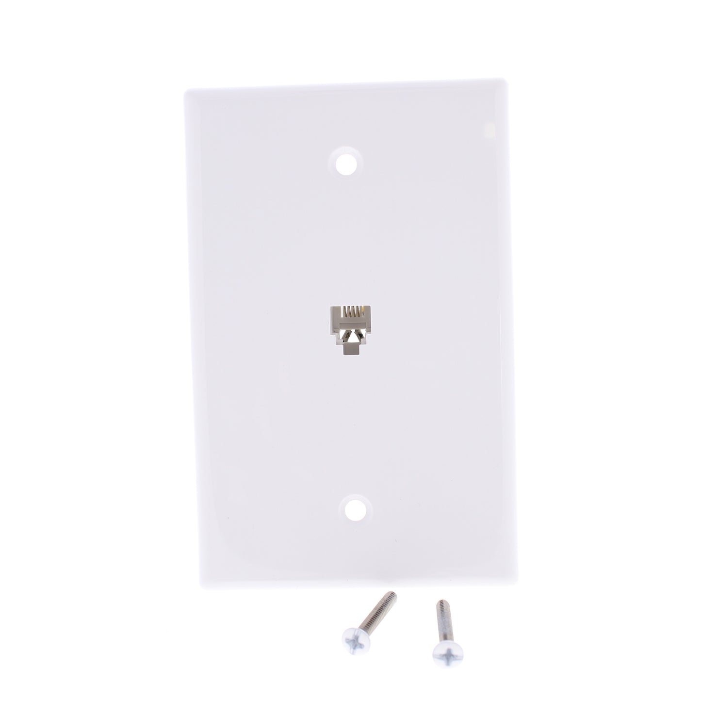Eaton 3533-4W White 1-Gang Phone Jack Unbreakable Mid-Size Wallplate Cover 15pcs