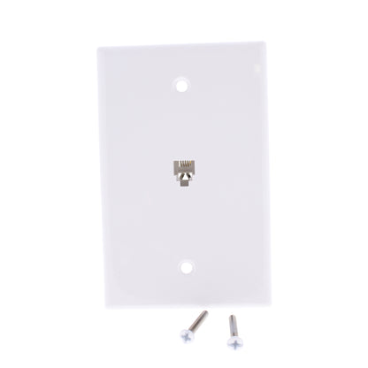 Eaton 3533-4W White 1-Gang Phone Jack Unbreakable Mid-Size Wallplate Cover 15pcs