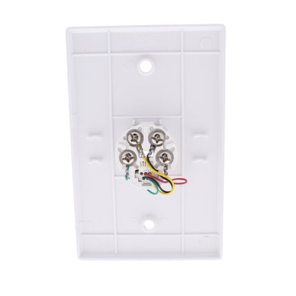 Eaton 3533-4W White 1-Gang Phone Jack Unbreakable Mid-Size Wallplate Cover 15pcs
