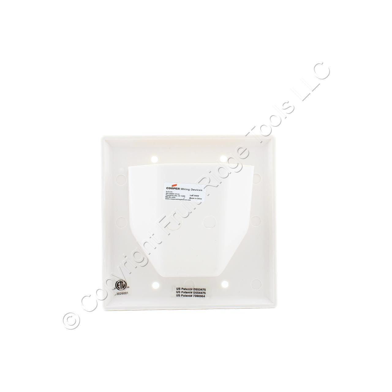 Eaton 35M2W White 2-Gang 1-Cable Thermoplastic Mid-Size Wallplate Cover 2-pack