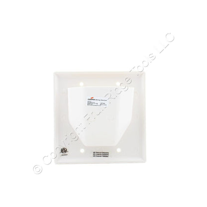 Eaton 35M2W White 2-Gang 1-Cable Thermoplastic Mid-Size Wallplate Cover 5-pack