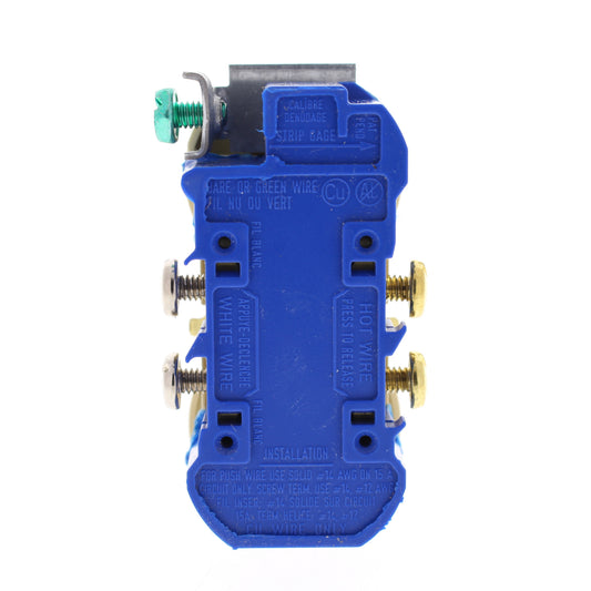 Eaton 4270-5V Ivory 15A Duplex Receptacle Outlet Strapless No Ears Flush 5-15R