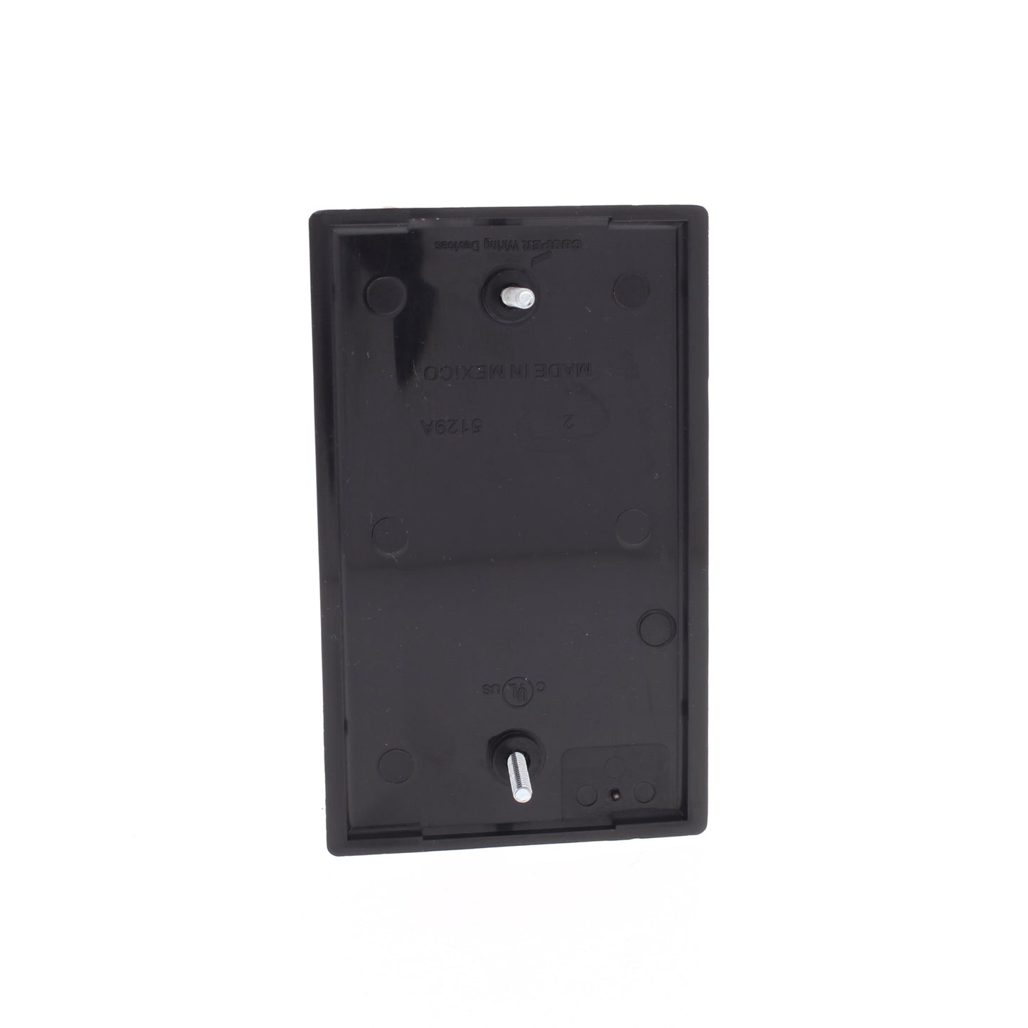 Eaton 5129BK Black 1-Gang Blank Unbreakable Nylon Wallplate Cover Box Mount