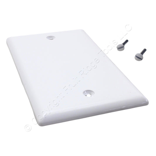 Eaton 5129W White 1-Gang Blank Unbreakable Standard Wallplate Cover Box Mount