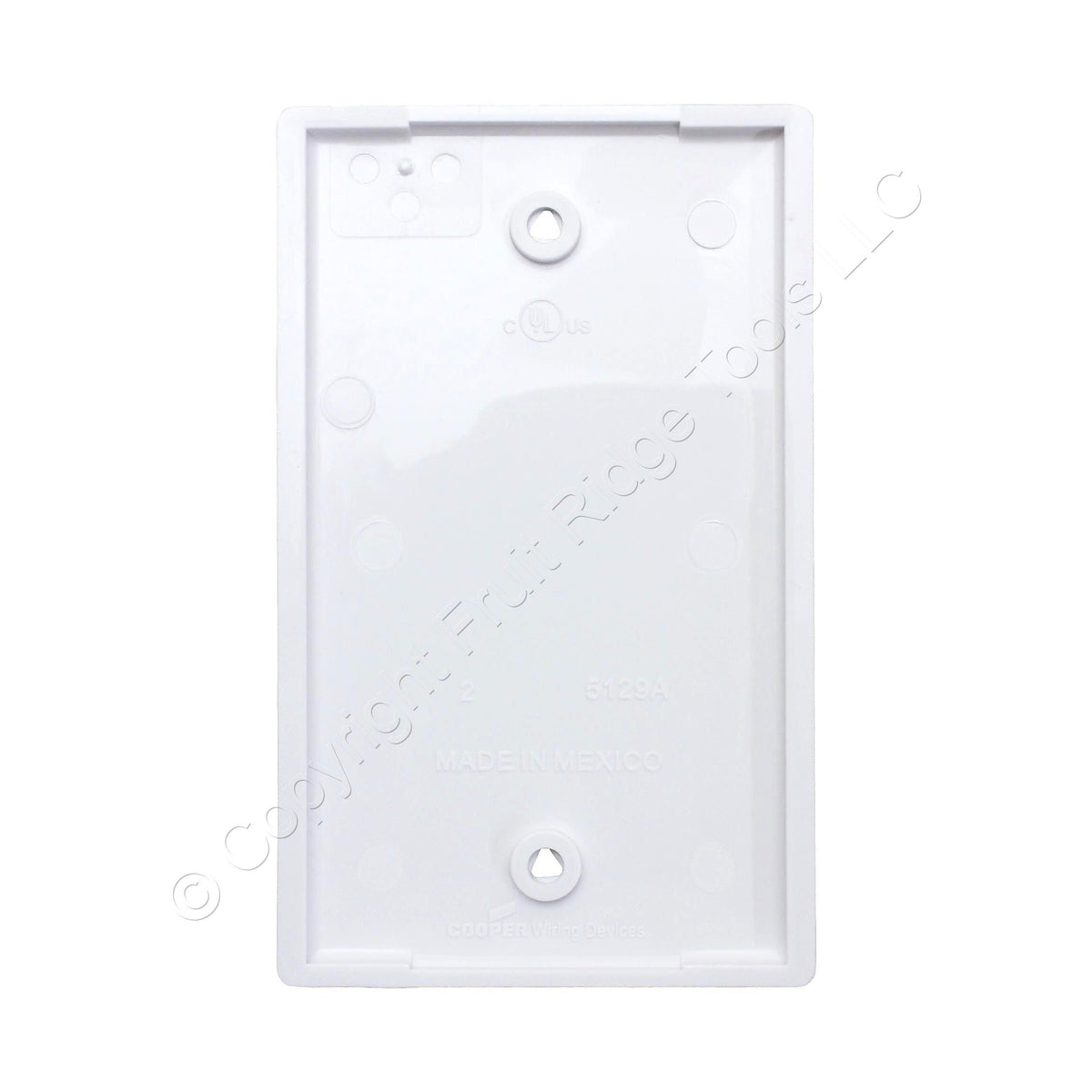 Eaton 5129W White 1-Gang Blank Unbreakable Nylon Wallplate Cover Box Mount 5pcs