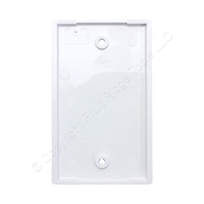 Eaton 5129W White 1-Gang Blank Unbreakable Nylon Wallplate Cover Box Mount 5pcs